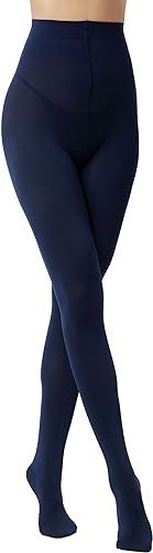 Women's Navy Blue Opaque Tights - Purely Femme