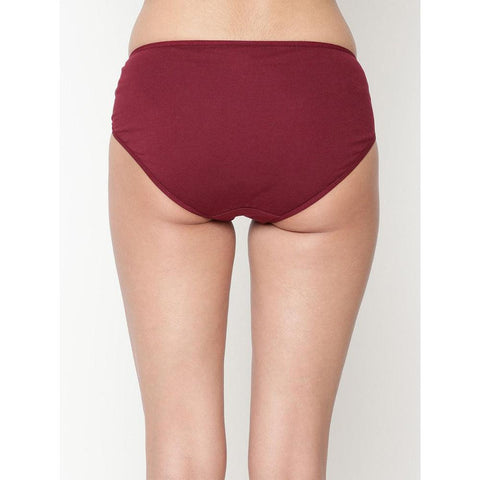 Comfy Purely Femme Women's Best Fitting Plus Size Maroon Cotton Panties(Pkt of 2) - Purely Femme