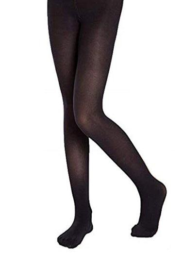 Women black semi pantyhose tights - Purely Femme