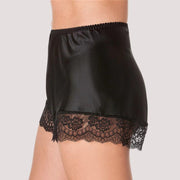 Black Lace Trim French Knickers - Purely Femme