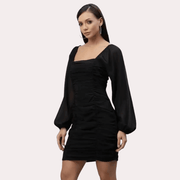 "Purely Femme" Stylish Black One-Piece Outfit for Women.