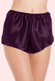 Elegant Purple Satin French Knickers - Purely Femme