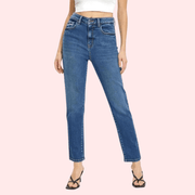 Women's High Rise Classic Slim Straight Denim Jeans - Purely Femme