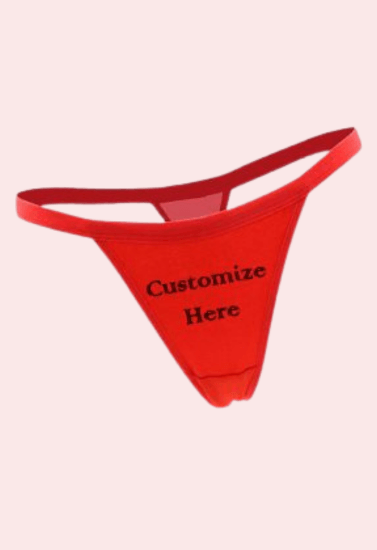 Custom Design Sexy Red Comfy Cotton String Thong - Purely Femme