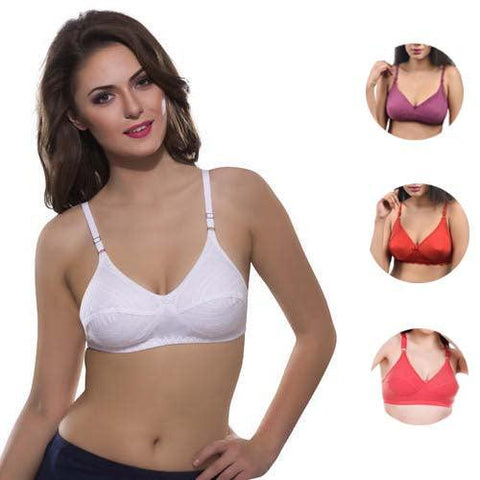 Total Comfort Cotton Bras Pack of 4 - Purely Femme