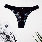 Splash Just A Pretty Lace Black Plus Size Thong