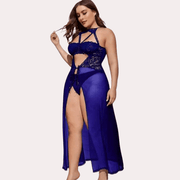 "Purely Femme" Azure Bloom Women's Blue Babydoll Set.