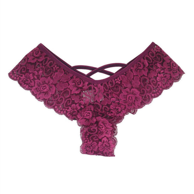 Elegant Lace Thongs Underwear Pack (of 4) - Purely Femme