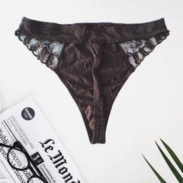 Target Black Love Lace Thong