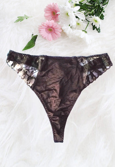 Target Black Love Lace Thong