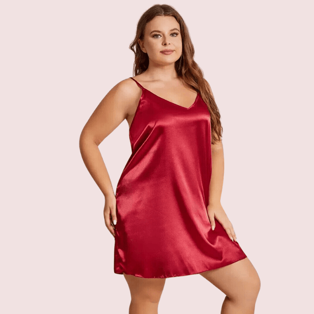 Criss Cross Back Elegant Nightdress in 4XL & 5XL Size - Purely Femme