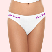 Mrs. New Name Hot Purple Print Cotton Bikini Panty - Purely Femme