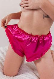 Pink French Knickers polyester satin - Purely Femme