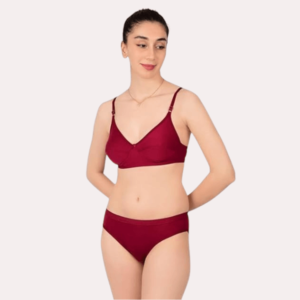 Purely Femme Comfortable Cotton Bra & Panty Set for Women - Purely Femme