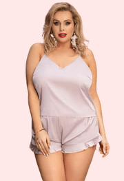 Comfortable Plus Size Cami Shorts Sleepwear Set - Purely Femme