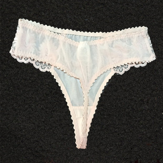 Very Sexy Floral Embroidery Lace Trim Thong