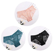 Women's Floral Bow Lace Panties Pack (Of 3) - Purely Femme