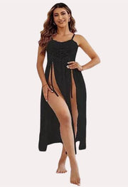 "Purely Femme" Romantic Black Babydoll Nightwear