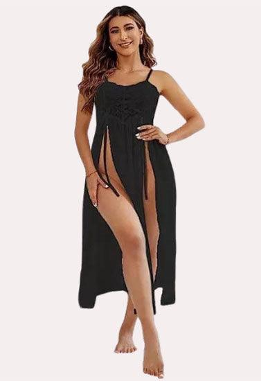 "Purely Femme" Romantic Black Babydoll Nightwear.