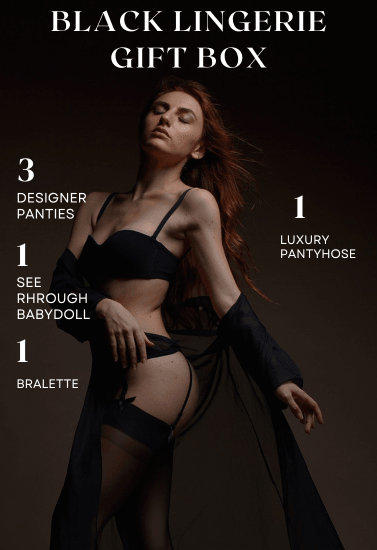 Midnight Muse Black Lingerie Gift Box - Purely Femme