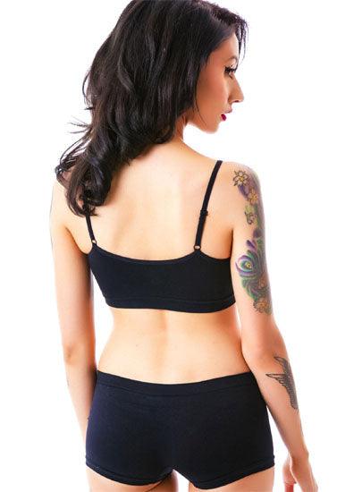 Sporty Spaghetti Strap Sports Bra Matching Boyshort - Purely Femme