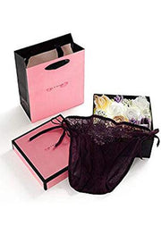 Lace Brief + String Lace Panties Gift Box - Purely Femme