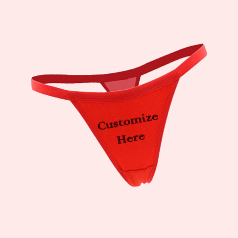 Custom Design Sexy Red Comfy Cotton String Thong - Purely Femme