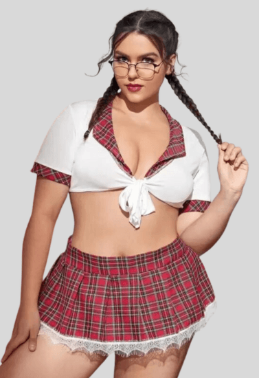 Schoolgirl Sweetheart Roleplay Costume Set - Purely Femme