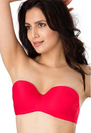 "COMFY" Banana Moon Red Seamfree Luxury Strapless Multiway Padded Bra.