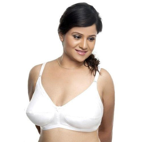 "White" Pure Cotton Bra for hot and humid Indian weather.