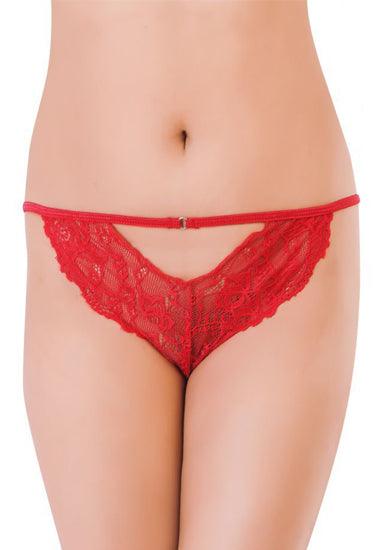 Beautiful Lace Red Women's Cheekies ( Pack of 1 ) - Purely Femme