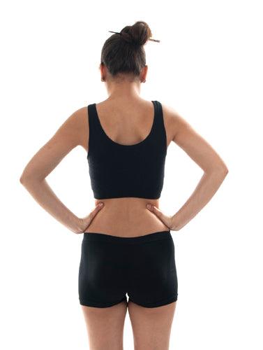 "Black" Seamless Sports Bra And Boyshort Set.