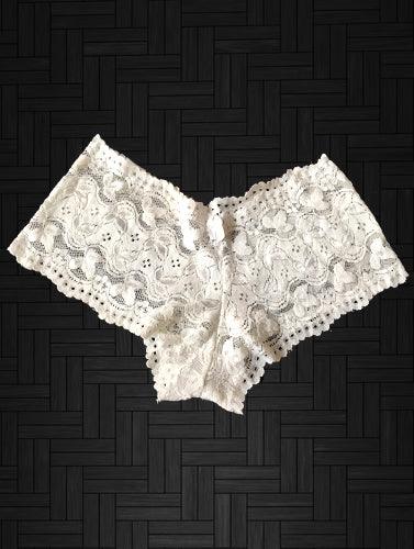 Purely Femme Sexy White Floral Lace Boyleg Panty - Purely Femme