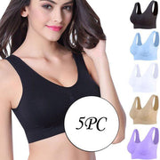 5 pack medium impact Comfort Sports Bras - Purely Femme