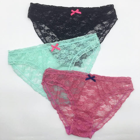 Low Rise Lace Panties Set - Pack of 4 - Purely Femme