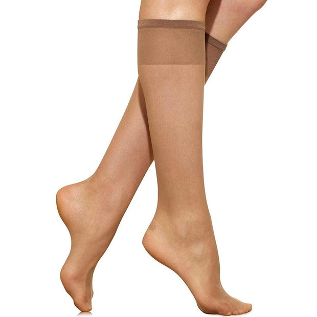 3 Pairs Knee high Smooth Stocking - Purely Femme