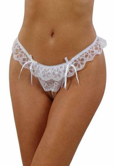 French Daina Extra plus size pearl lace thong - Purely Femme