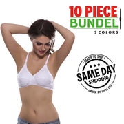 Clearance sale Pack of 10 cotton summer bras - Purely Femme