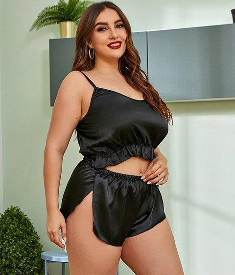 Extra Plus Size Cami top shorts set 6XL - Purely Femme