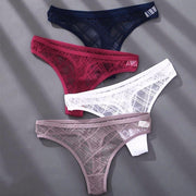 Ladies Low Waist Mesh Hollow Lace Panties - Purely Femme