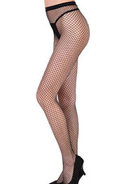 Women's Sexy Black Fishnet Pattern Pantyhose - Purely Femme