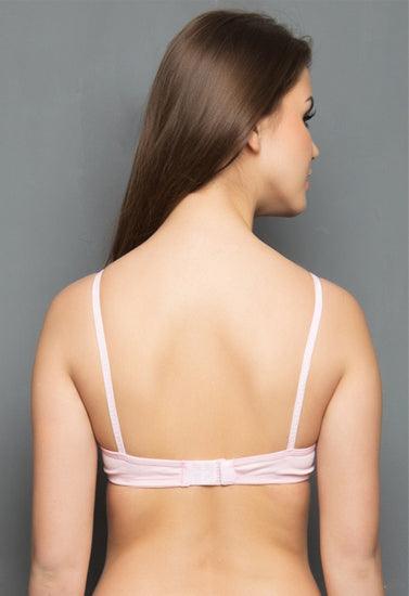 Very Beautiful Detachable Baby Pink Soft Padded Bra - Purely Femme