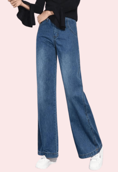 Women's Classic High Waist Wide Leg Jeans - Purely Femme