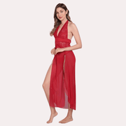 Graceful Long Sheer Nightdress for Women - Purely Femme