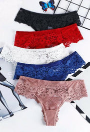 Beautiful Low Waist Thong Panties Pack (of 5) - Purely Femme