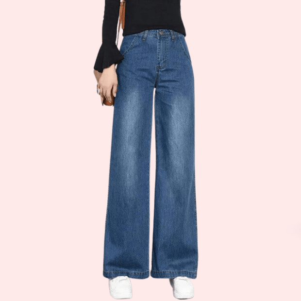 Women's Classic High Waist Wide Leg Jeans - Purely Femme