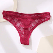 Ladies Low Waist Mesh Hollow Lace Panties - Purely Femme