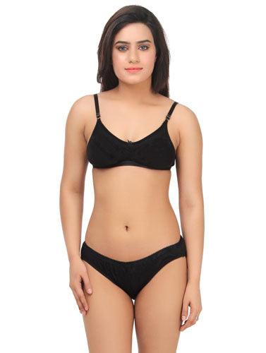 Black Absolute Everyday Bra Panty Set - Purely Femme