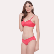 Non-Wired Cotton Push-Up Bra Panty for Women - Purely Femme