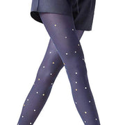 Purely Femme Shinny Studs Polka Dot Designer Tights - Purely Femme